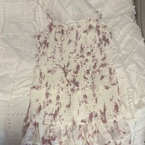 Storia White Smocked Dress